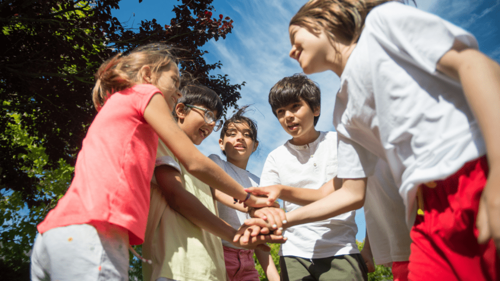 children having an activity together