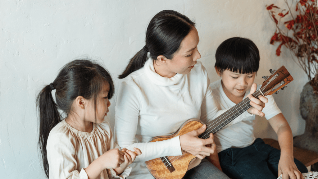 children are playing musical instrument