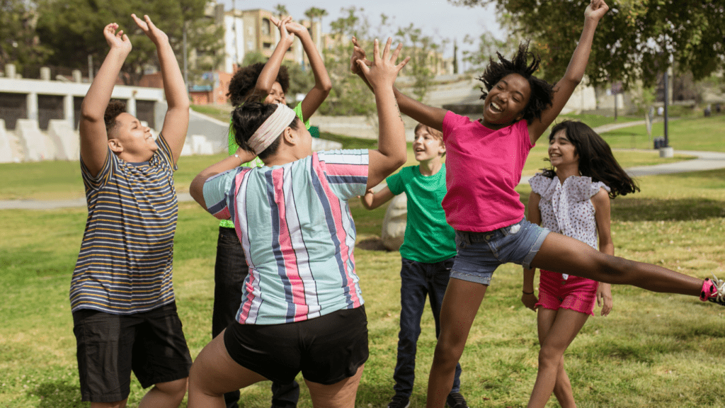 children having an activity together