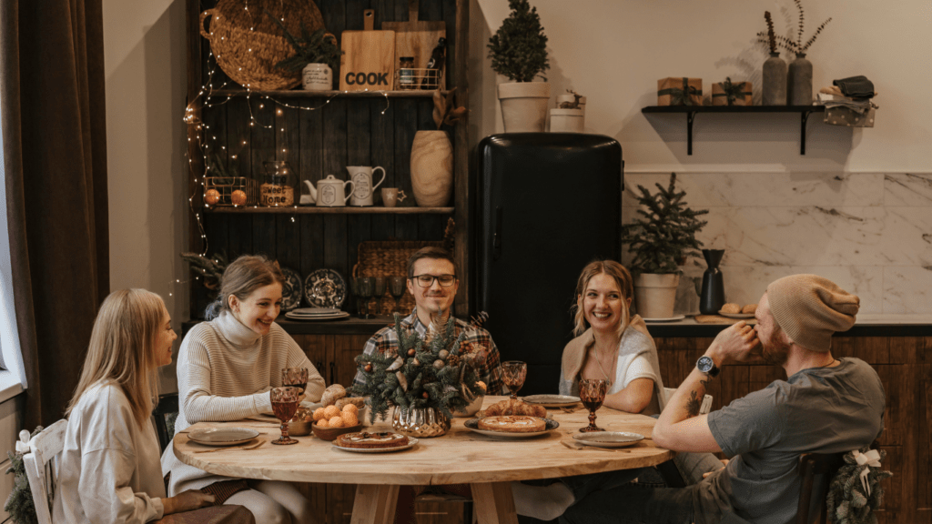 people eating at a table