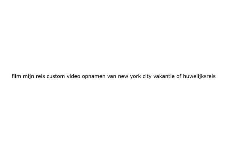 film mijn reis custom video opnamen van new york city vakantie of huwelijksreis