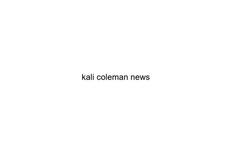 kali coleman news